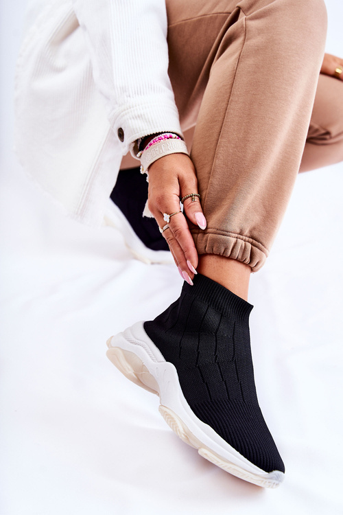 Dámska vysoká -fabrická športová topánky čierna nolly