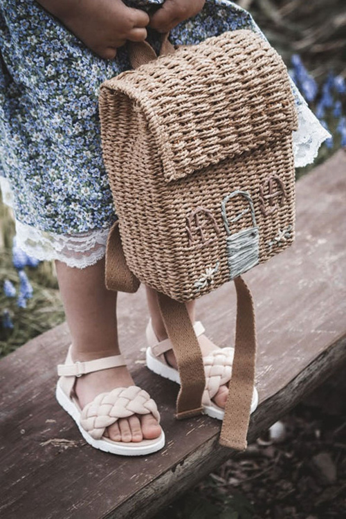 Detské sandále s ružovým Adella Braid