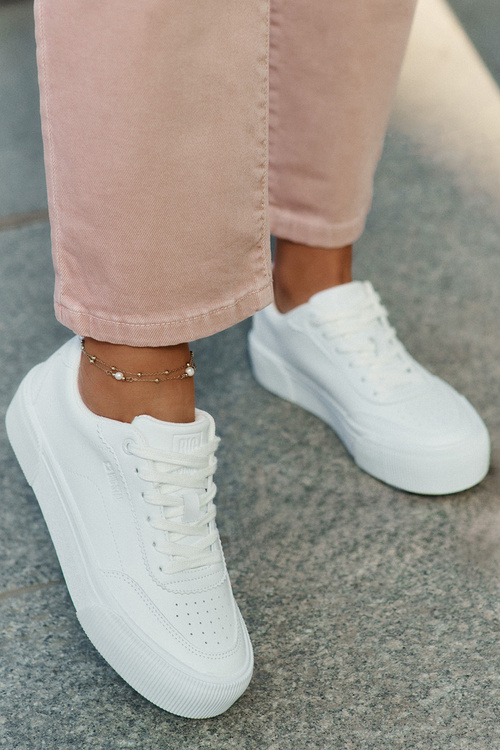 Nízké sneakersy z eko kůže Big Star RR274303 Bílé