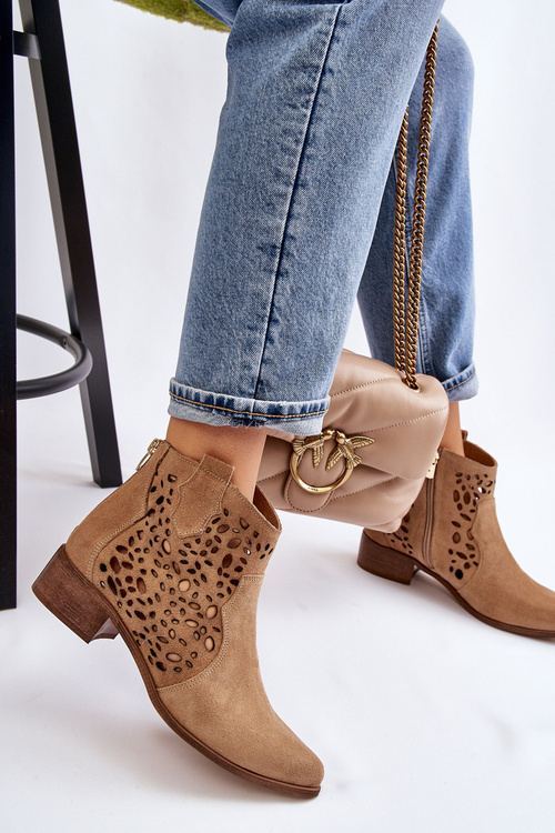 Dámske otvorené dielo lewski topánky 2909 Dark Béžové topánky