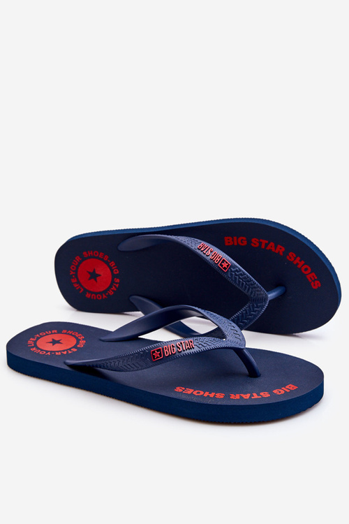 Pánske flip -flops Big Star LL174424 Navy Blue