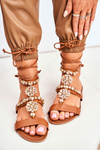 Dámské Sandály gladiátorky s krystaly Camel Hype