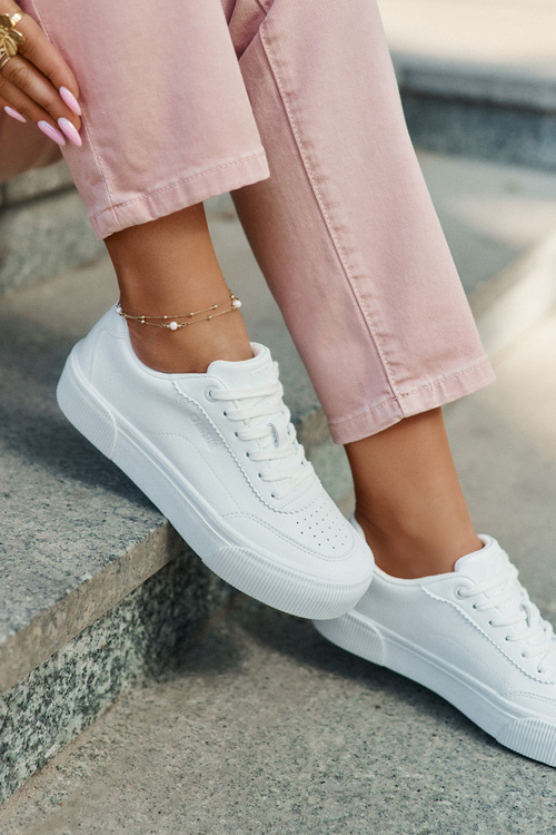 Nízké sneakersy z eko kůže Big Star RR274303 Bílé