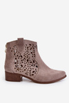 Dámské prolamované boty Lewski Shoes 2909 Světle hnědé