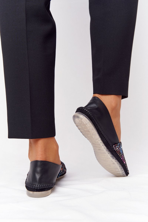 Dámske kožené baleríny Maciejka 01930-87 Čierna