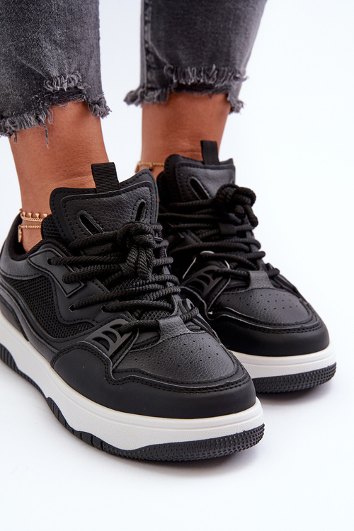 Dámske tenisky na platforme čierne Etnaria