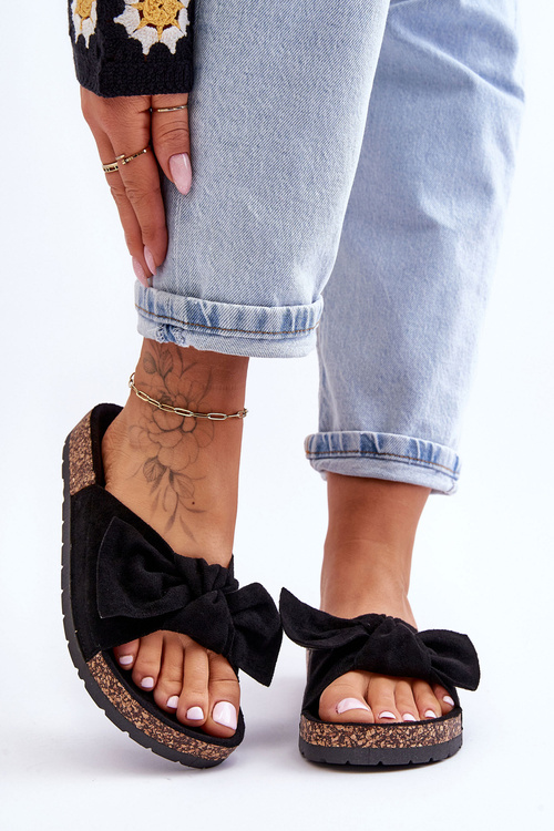 Nazouváky Na Korkové Podrážce Černé Wendy