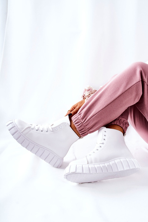 Kožené tenisky na vysoké platformě Bile Meniphise