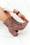 Subcrew Openwork High podpätky Nicole 2638 Brown