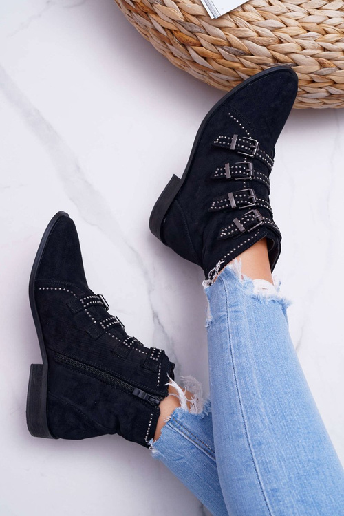 Ženské semišové topánky Niče Black Berugio