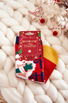 Dámské Ponožky S Vánočním Vzorem "Ho Ho Ho" Červene