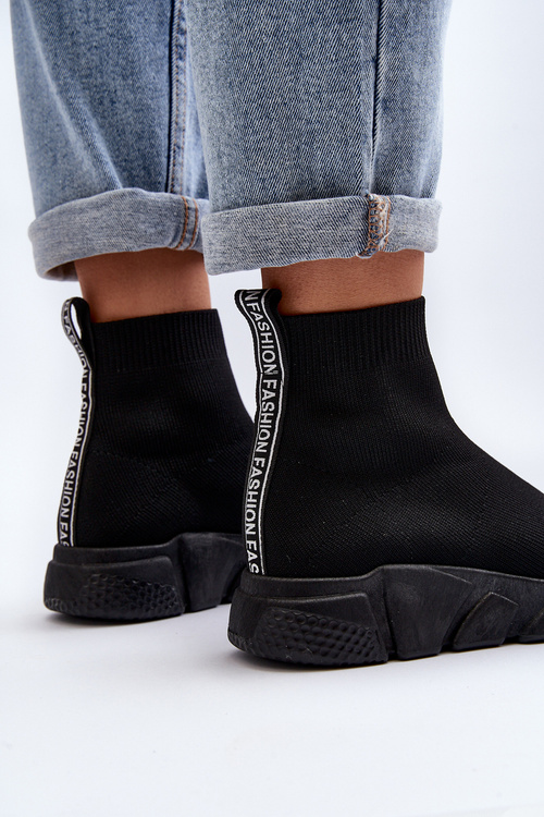 Dámské sportovní boty se skarpetou Černé Zirila