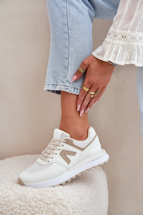 Dámske Športové Topánky Z Eko Kože Béžové Berieta