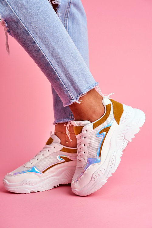 Športové dámske topánky žltá biela pamäť