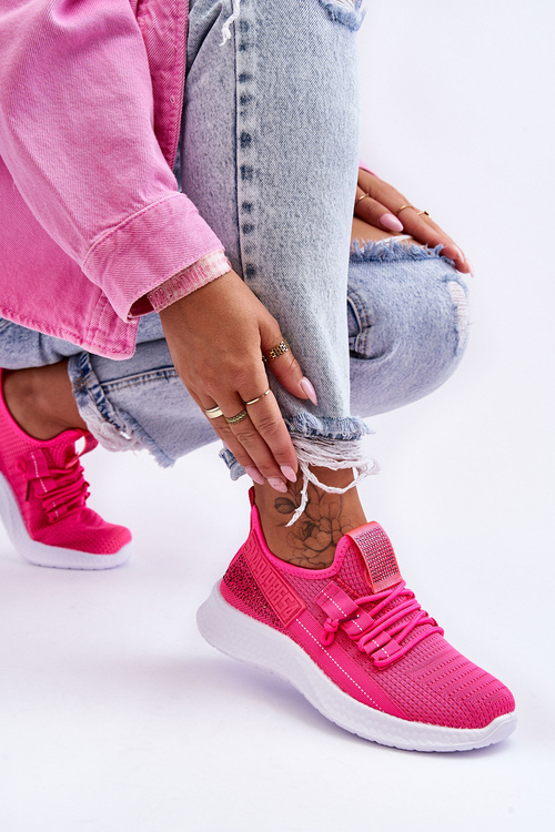 Vkĺzli dámske športové topánky Neon Pink Hold Me!