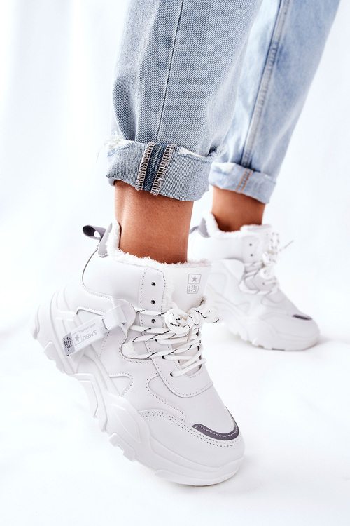 Dámské zateplené Sneakersy Bílé Kaphia