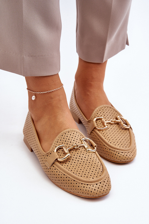 Dámske mokasíny na plochej päte s ozdobou Camel Iluvana