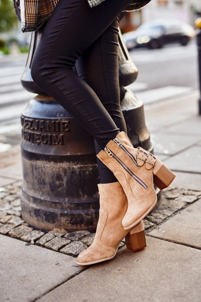 Dámské Kotníkové Boty Béžové Anabelle