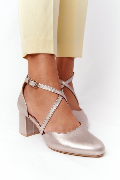 Dámske čerpadlá Maciejka Leather Złote 04070-25