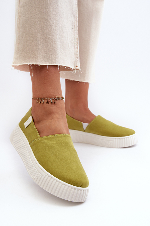 Dámské tenisky na platformě NN276008 s paměťovou pěnou Limonkové