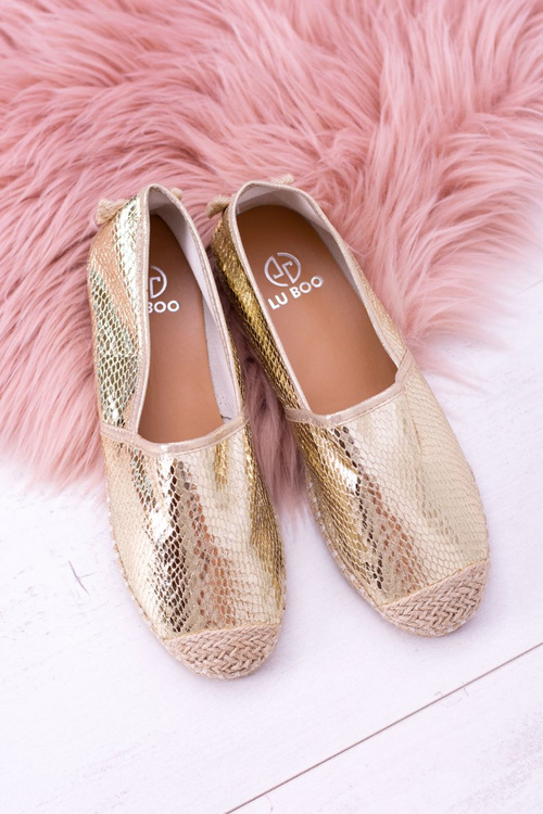 Lu Ashsress Dámska zlatá espadrilles praay