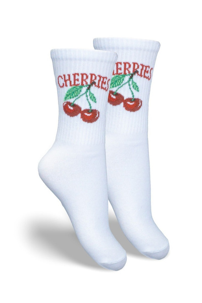 Dětské Ponožky Mladistvé CHERRIES Bílé