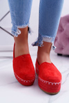 Dámske semišové espadrilly na platforme Red Varles