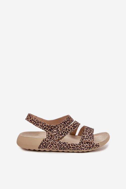 Dámske Kožené Sandále Zazoo K1004 Leopard