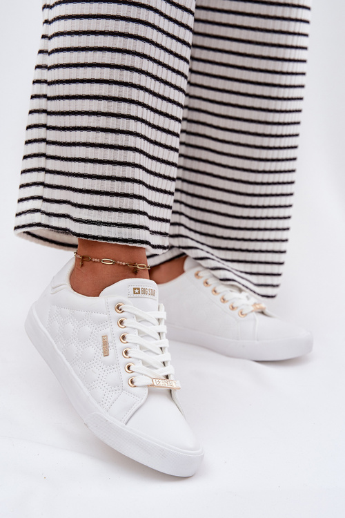 Dámske Tenisky Z Eko Kože Big Star RR274322 Biele