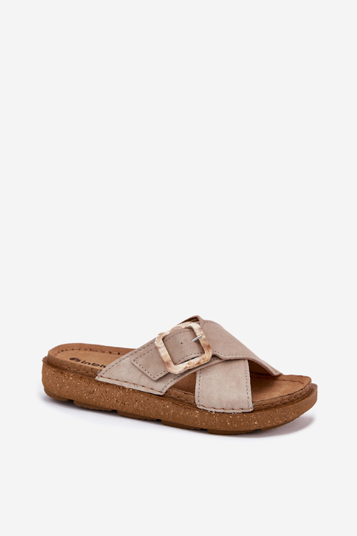 Dámske Sandále S Prackou Inblu Béžové ED000025