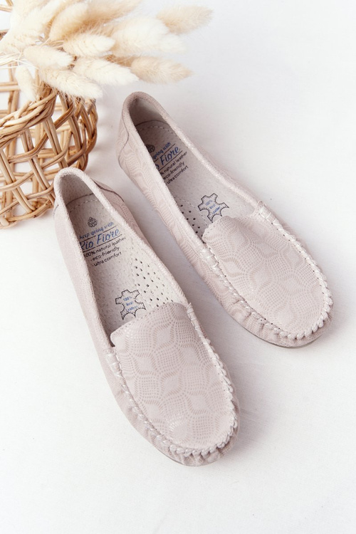 Dámské Kožené Mokasíny RIO FLORE Eco-Friendly Béžové