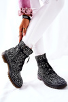 Dámské kotníkové boty Maciejka Černobílé 01609-48