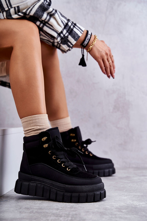 Pohodlné topánky na platforme Black Sanchio