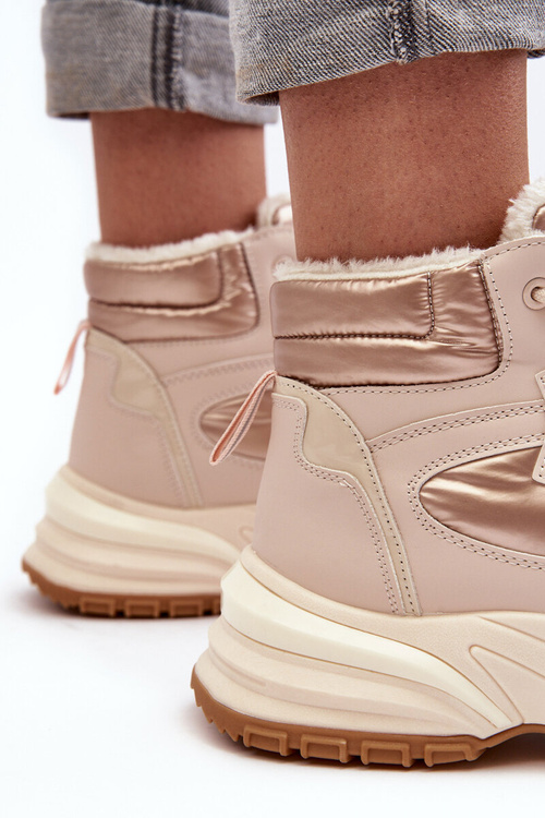 Izolované športové topánky pre ženy čipky -up béžová dejana