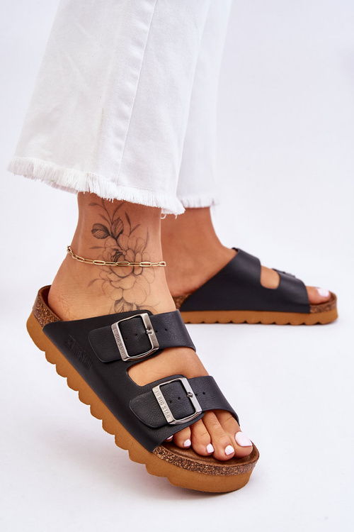 Klasické dámské pantofle Big Star LL274477 Černé