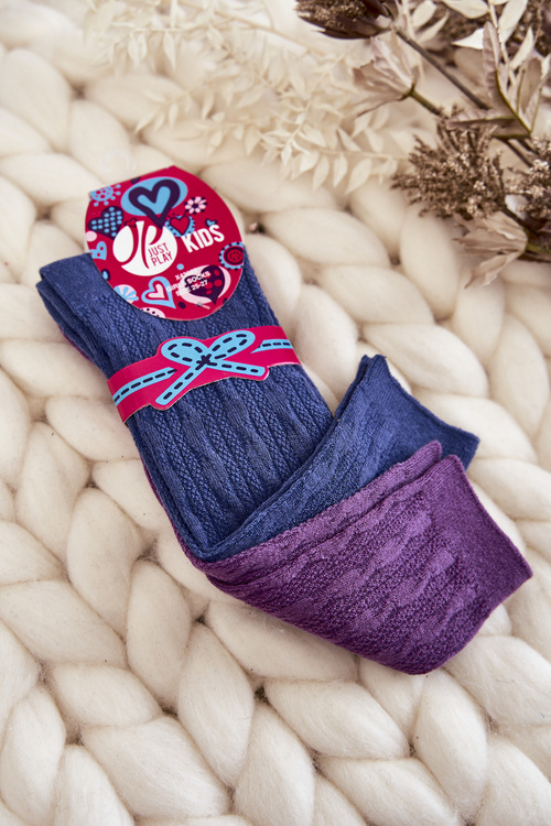 Mládež vysoké 2-temné kolenné ponožky