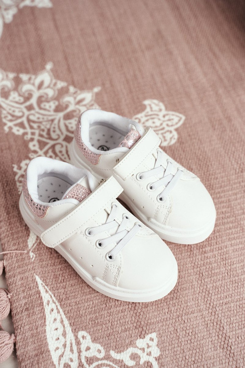 Dětská Sportovní Obuv na Suchý Zip Bílé Ilonka