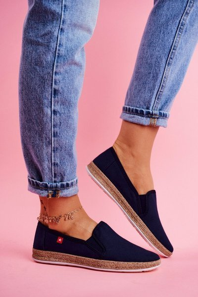 Espadrilles Dámska veľká hviezda Slip-On Navy FF276036