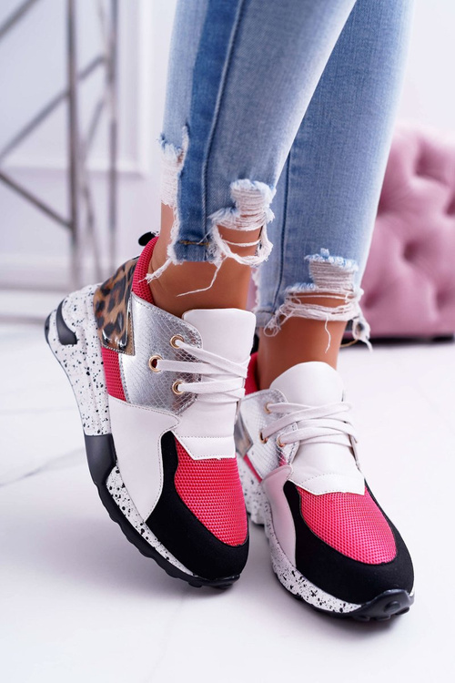 Dámske športové topánky Lu Boo v leoparde tlač bieleho Malibu
