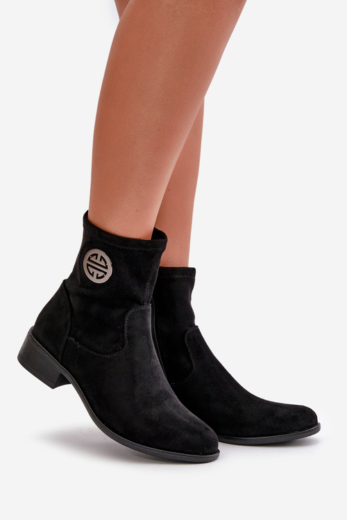 Dámske topánky na plochej podrážke s čiernym zipsom Loratie