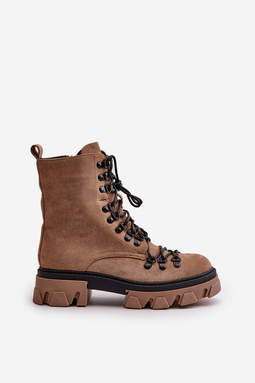 Izolované semišové topánky bedené hnedé pierro