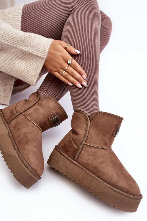 Veganské Sněhule Na Platformě D.Franklin DFSH371004 Tmavobežové