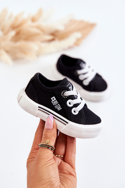 Detské nízky tenisky veľká hviezda jj374164 čierna