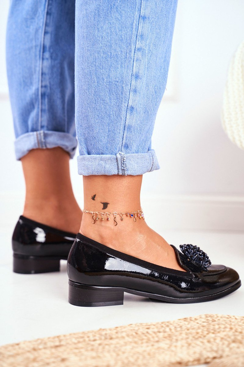 Lakované Mokasíny Vinceza 21-10527 Cerné