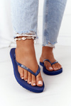 Dámska flip -flops veľká hviezda ff274a614 Navy Blue
