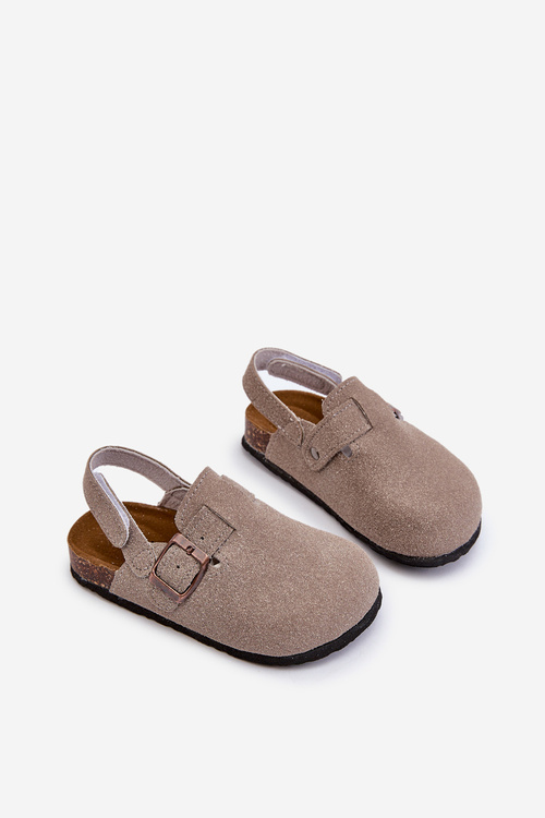 Dětské Pantofle Na Korkové Platformě Šedé Vulagia