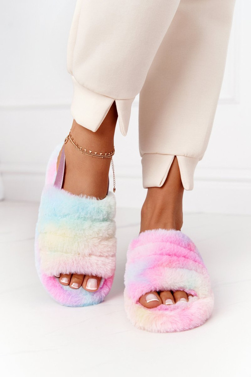 Kožušina Papci na farebnej platforme snehovej vločky