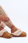 Dámské Pantofle s Kožešinou Camel Pinky