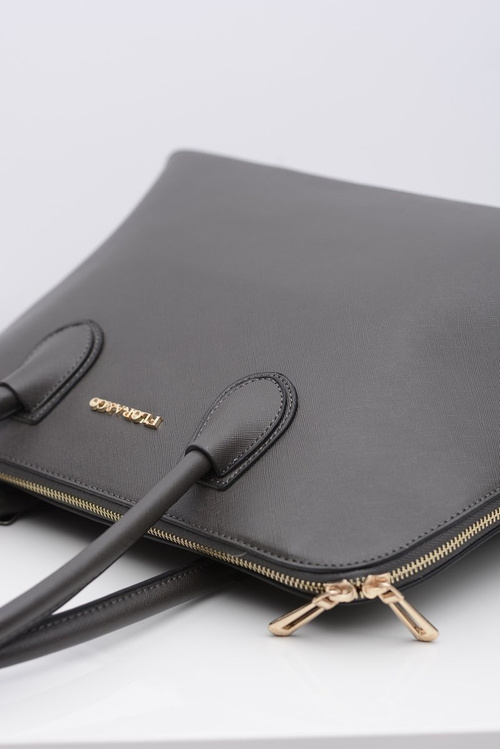 Damska Duża Ciemnoszara Klasyczna Torebka