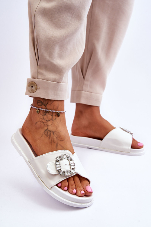 Dámska platforma Flip -flops s ozdobou White Beneca